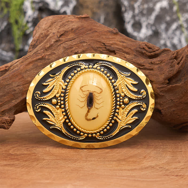 Cintura in pelle con fibbia decorativa a forma di scorpione fai da te in oro - Scorpion - Senza cintura - Cintura non inclusa - image 1