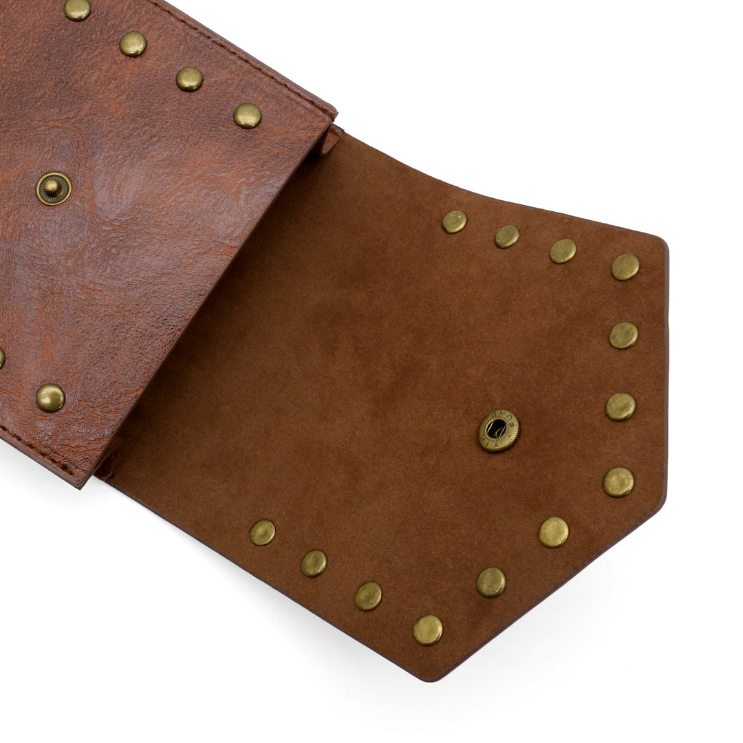 Cintura da cosplay di Halloween in stile medievale con borsa a tracolla con rivetti - image 10