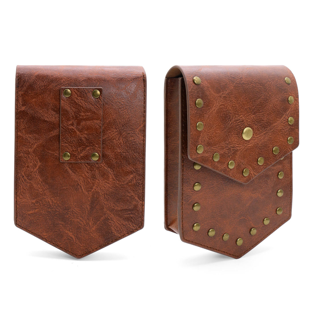 Cintura da cosplay di Halloween in stile medievale con borsa a tracolla con rivetti - image 8