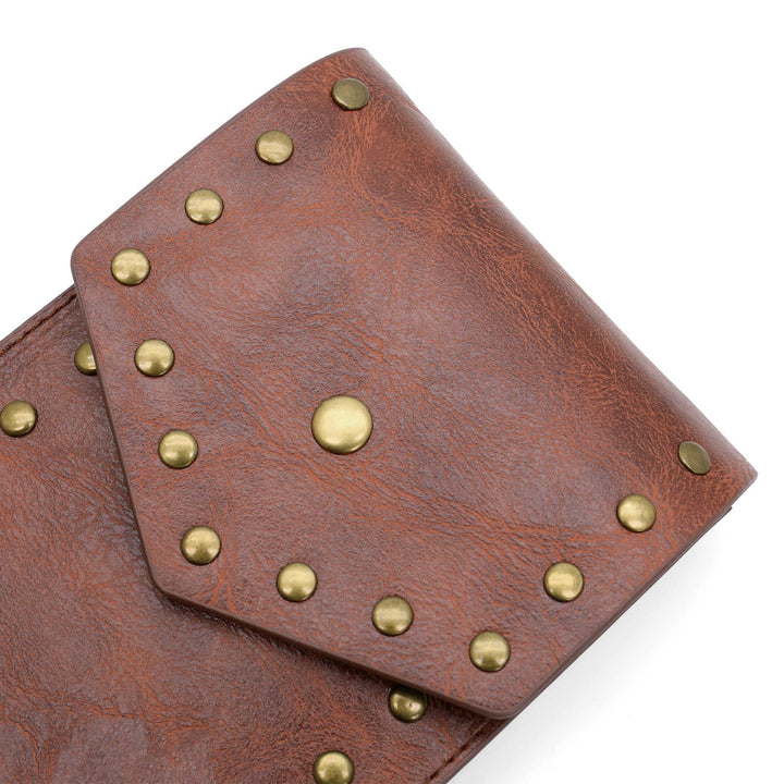 Cintura da cosplay di Halloween in stile medievale con borsa a tracolla con rivetti - image 9