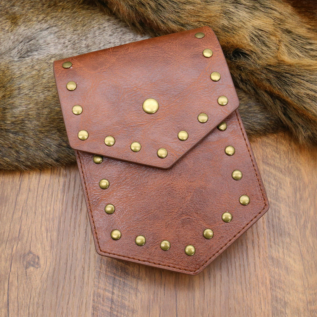 Cintura da cosplay di Halloween in stile medievale con borsa a tracolla con rivetti - image 7