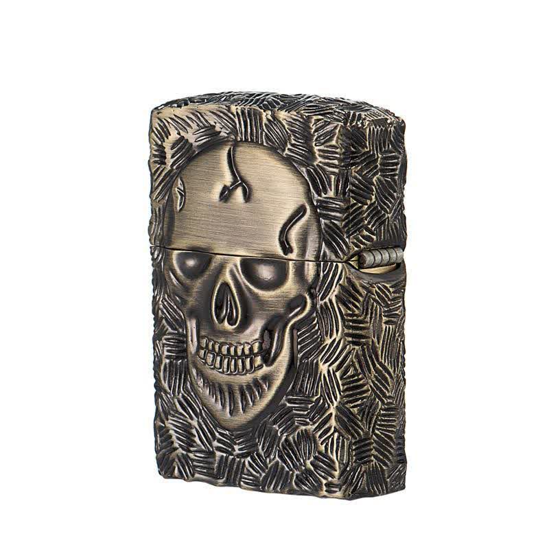 Accendino a cherosene ricaricabile con scheletro di Halloween dominante - Bronzo - image 2