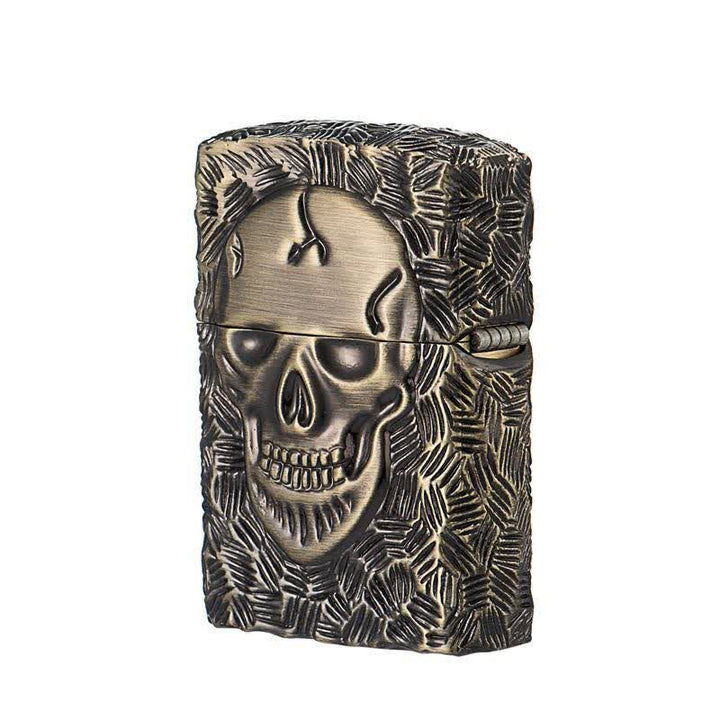 Accendino a cherosene ricaricabile con scheletro di Halloween dominante - Bronzo - image 3