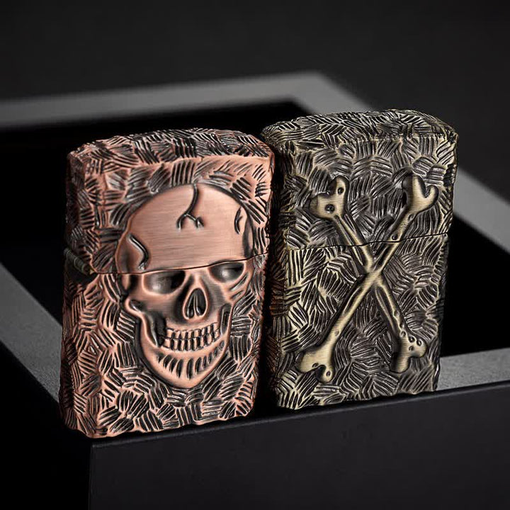 Accendino a cherosene ricaricabile con scheletro di Halloween dominante - image 2