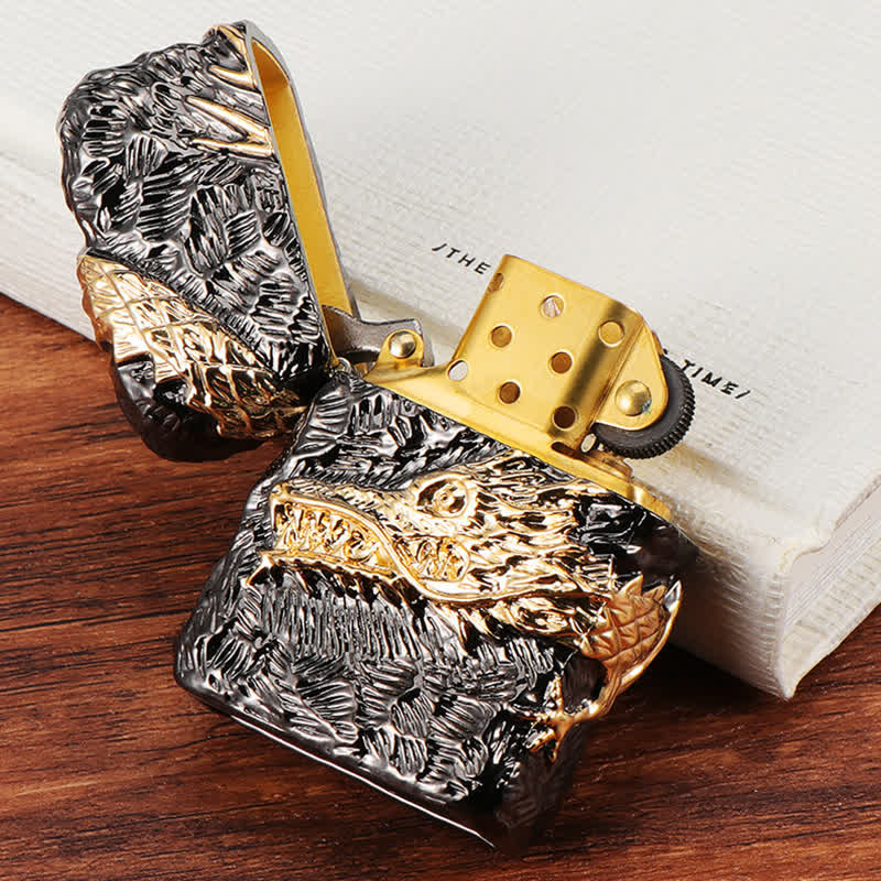 Accendino a cherosene ricaricabile Tonardo Gold & Black Dragon - image 10