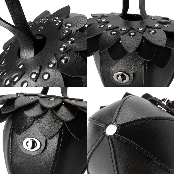 Borsa a tracolla personalizzata da donna a forma di castagna retrò - image 6