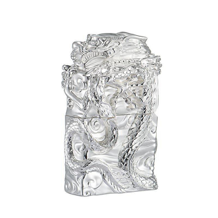 Accendino a cherosene ricaricabile Retro Collection Relief Dragon - Argento - image 10