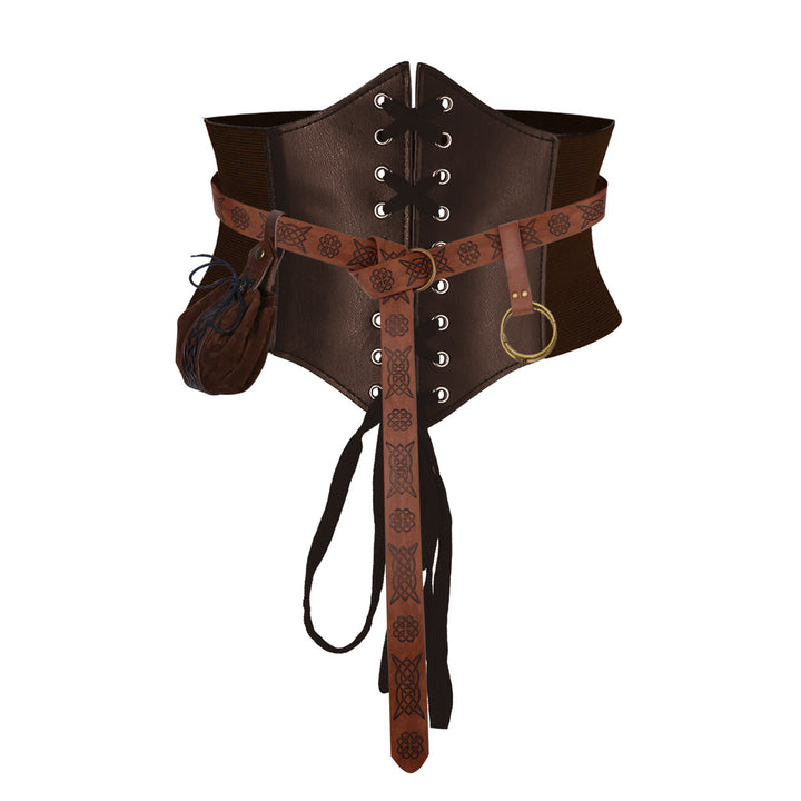 Accessori per cosplay di Halloween, bottiglia alchemica, cintura vichinga, 5 pezzi - 4 pezzi - Marrone - XL (32,7 pollici / 83 cm) - image 10