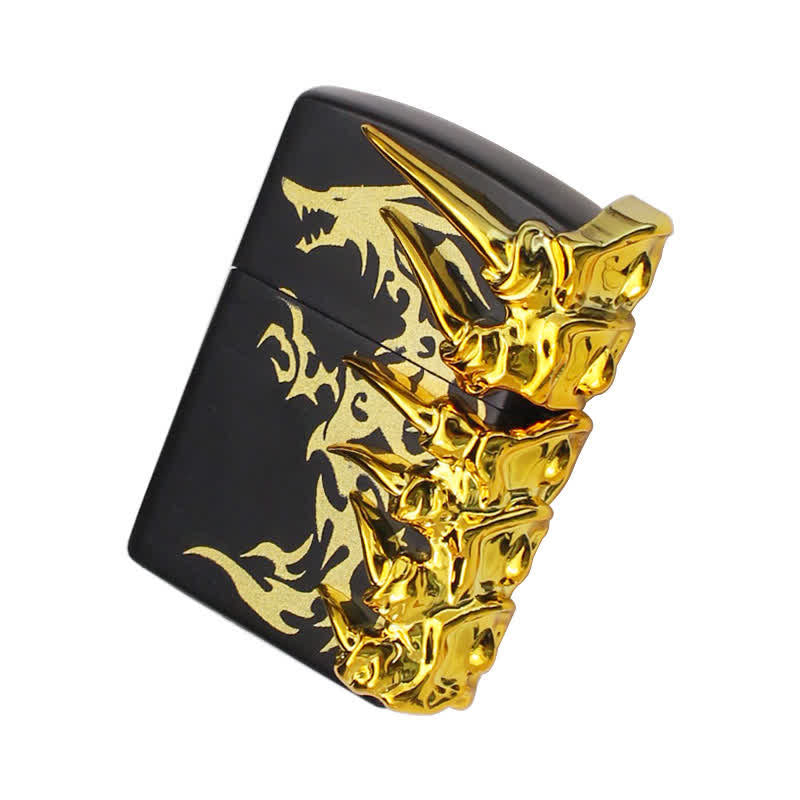 Accendino a butano ricaricabile con rilievo stereoscopico della spina dorsale del drago - image 5