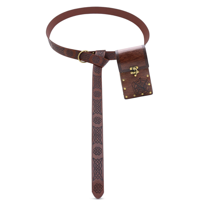 Cintura vichinga con bottiglia alchemica, accessorio per cosplay retrò di Halloween - Cintura con borsa - Marrone - image 11