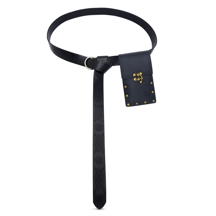 Cintura vichinga con bottiglia alchemica, accessorio per cosplay retrò di Halloween - Cintura con borsa - Nero - image 10