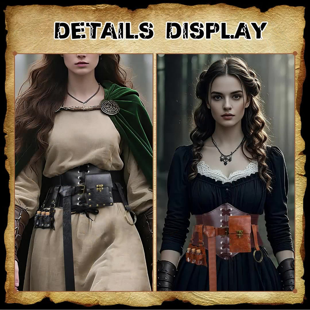 Set di cinture vichinghe per cosplay di Halloween da donna, 5 pezzi - image 2