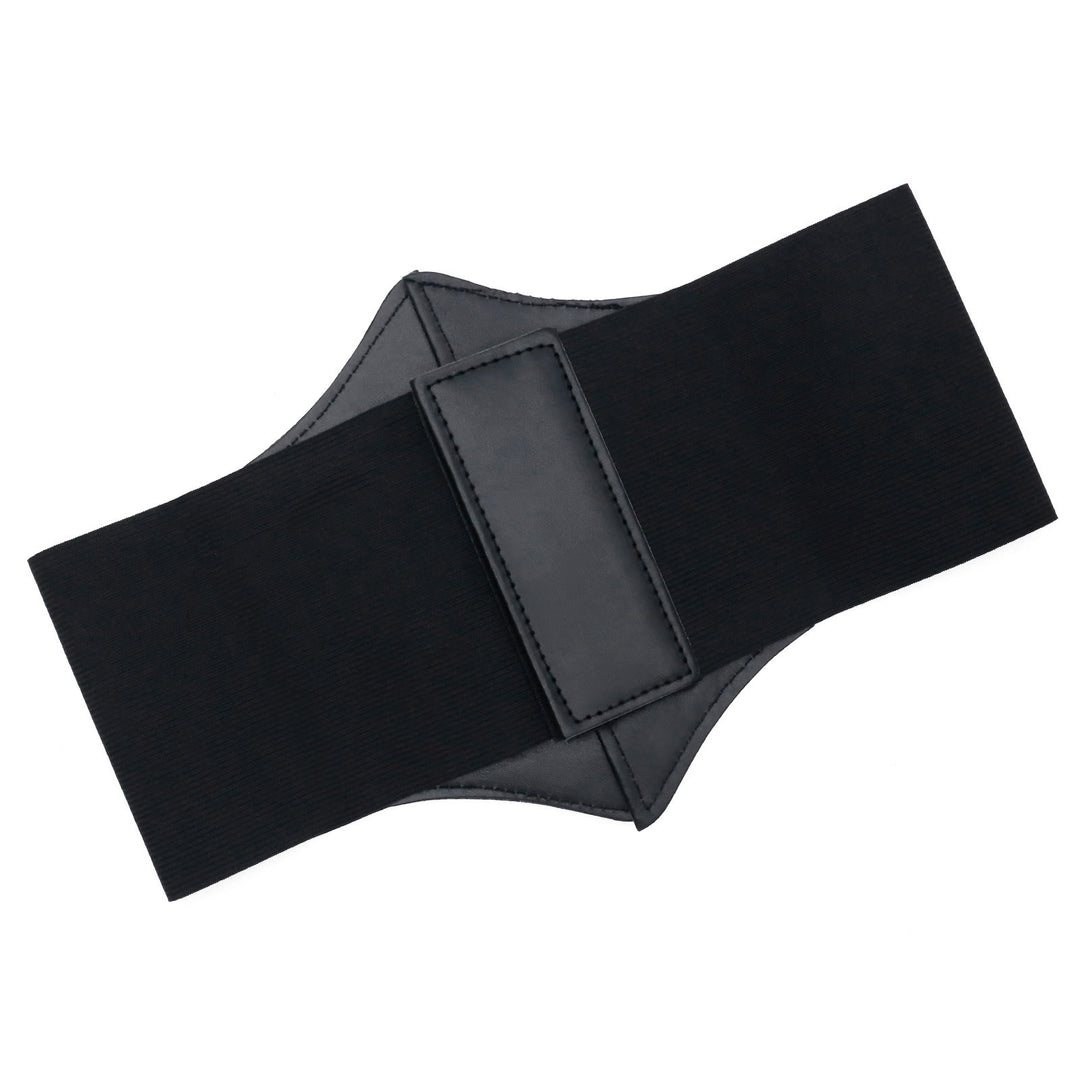 Cintura corsetto con fibbia e cinturino elegante da donna nera - image 7
