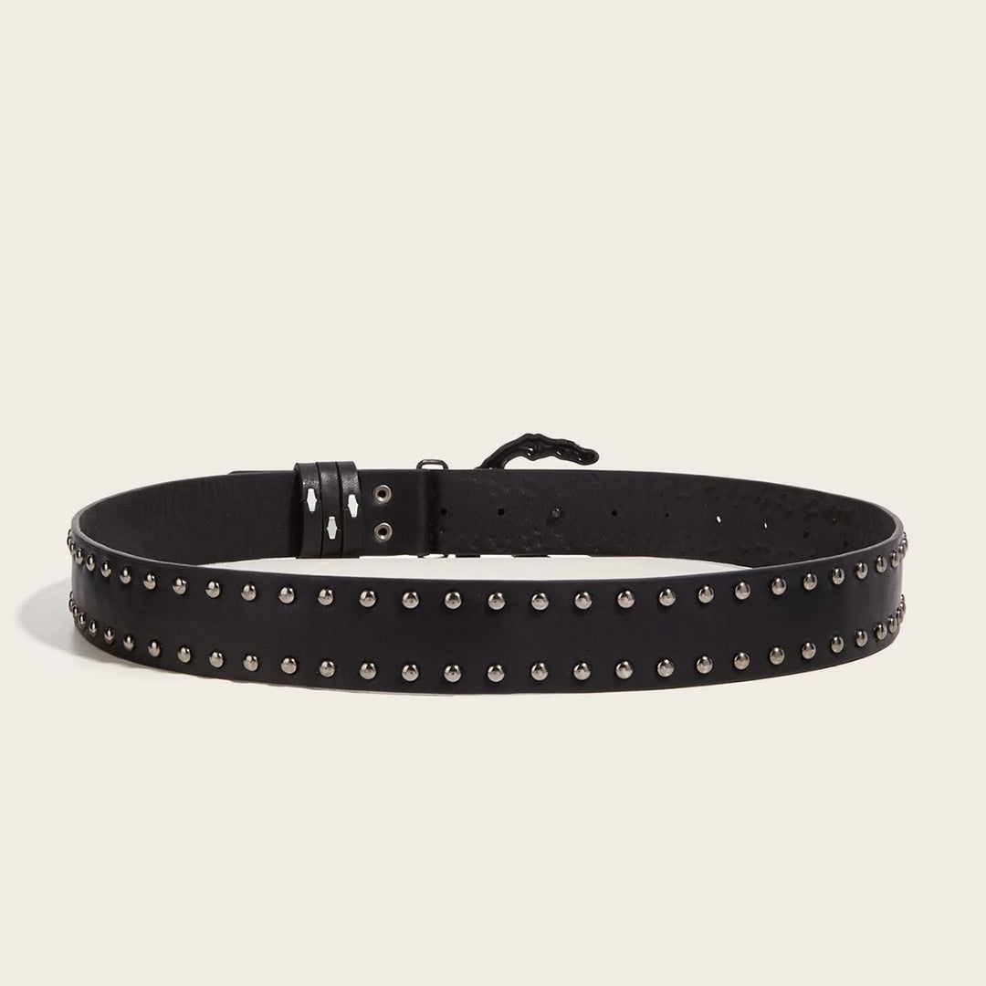 Cintura con rivetti a forma di mano di scheletro nera punk di Halloween - image 3