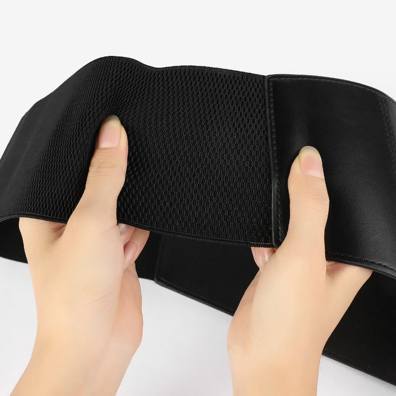 Cintura elastica da corsetto con fibbia ad ago nera e cerniera da donna - image 4