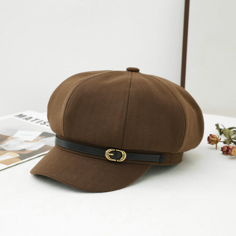 Cappello invernale da donna in stile retrò britannico - Caffè - M (22"-22 7/8") - image 3