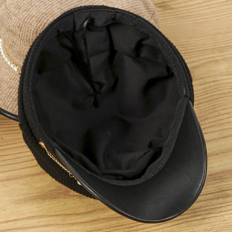 Cappello invernale da donna con catena di perle - image 6