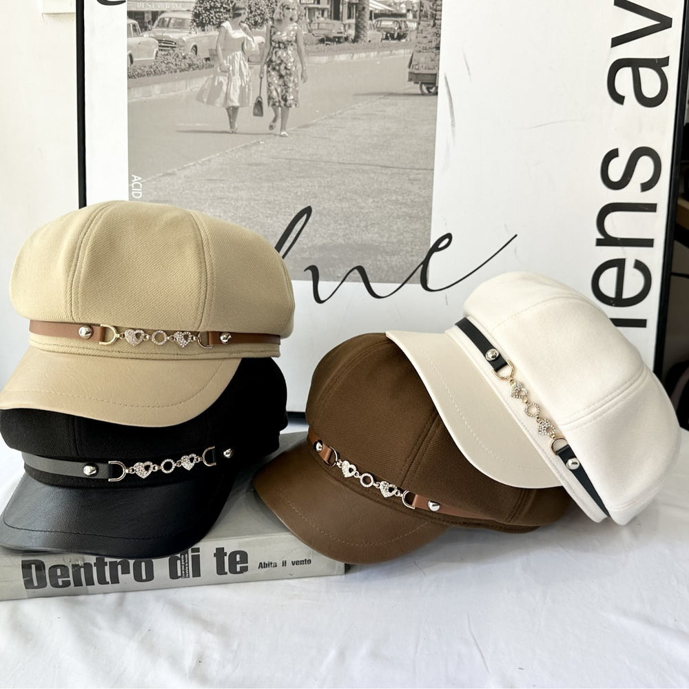 Cappello invernale da donna con fibbia a catena Love Chain Fashion - image 1