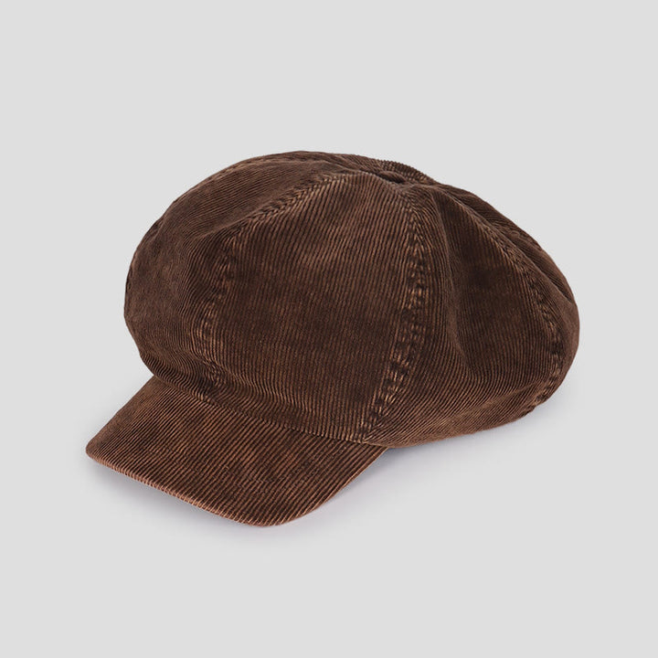 Cappello unisex con basco in velluto a coste lavato effetto anticato - image 2