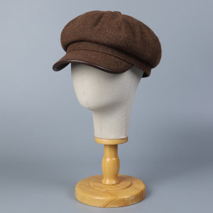 Cappello invernale da donna alla moda e semplice con bordo coprente - image 1
