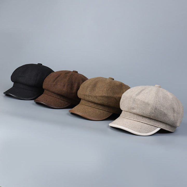 Cappello invernale da donna alla moda e semplice con bordo coprente - image 7