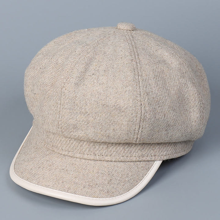Cappello invernale da donna alla moda e semplice con bordo coprente - Beige - M (22"-22 7/8") - image 10