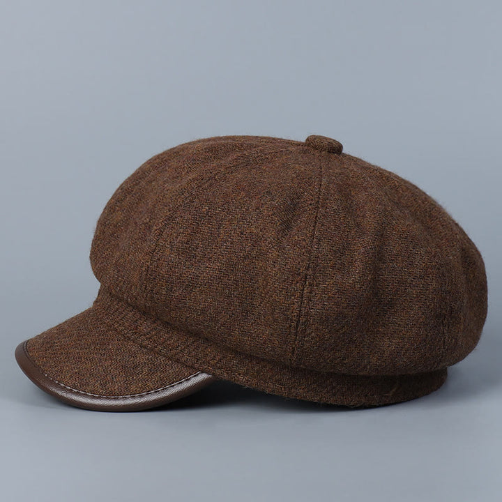 Cappello invernale da donna alla moda e semplice con bordo coprente - image 3