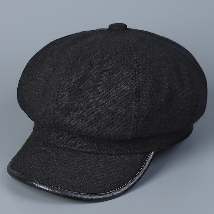 Cappello invernale da donna alla moda e semplice con bordo coprente - Nero - M (22"-22 7/8") - image 8