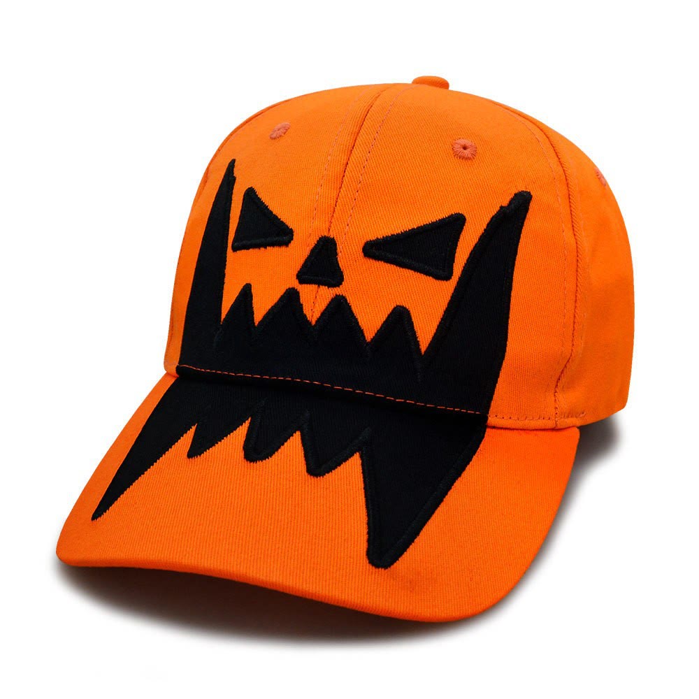 Cappello da baseball con stampa di zucca e bocca grande di Halloween - Arancia - L（22 7/8"-23 5/8"） - image 0