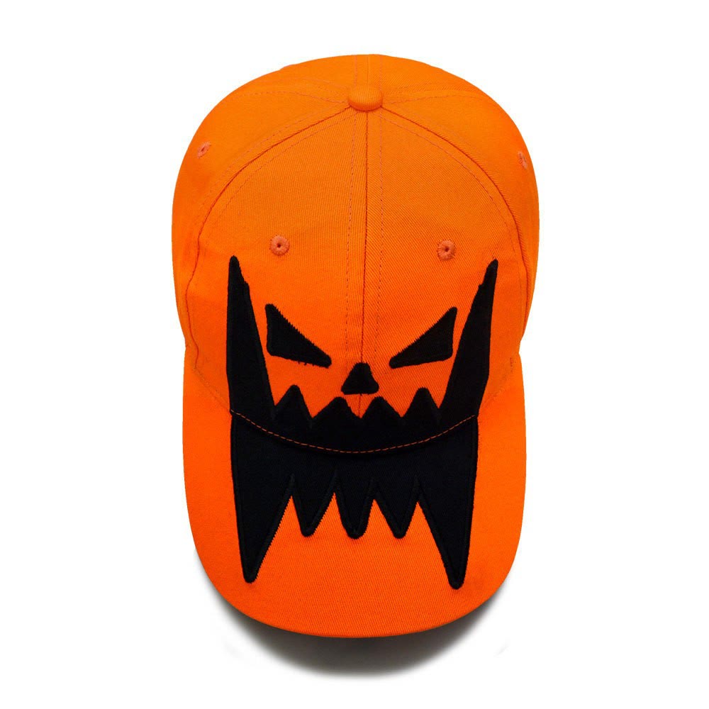Cappello da baseball con stampa di zucca e bocca grande di Halloween - image 1