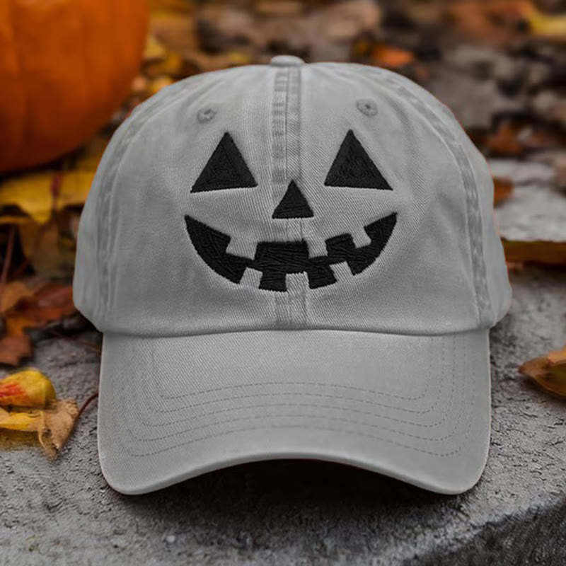 Cappello da baseball eccentrico di Halloween a forma di zucca - Grigio - Regolabile (circa 21 5/8"-23 1/4") - image 3