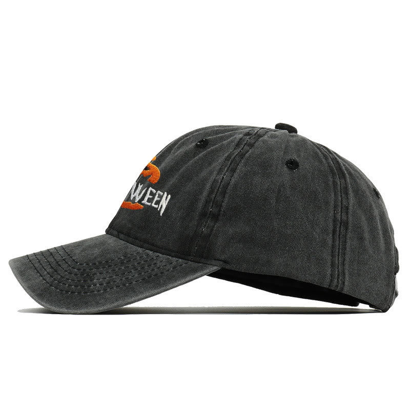 Cappello da baseball ricamato con zucca horror di Halloween - image 2