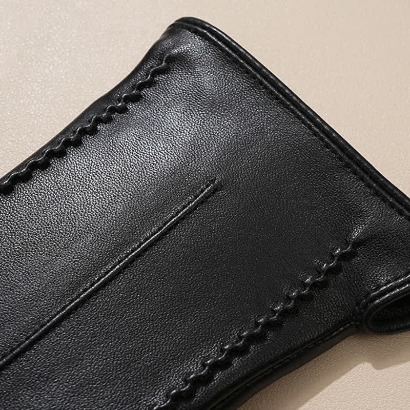 Guanti da donna in vera pelle di pecora antirughe - image 4