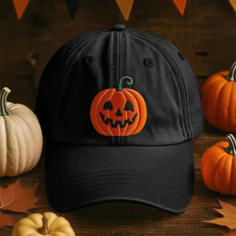 Cappello da baseball con faccia di zucca stampata in 3D per Halloween - Nero - Regolabile (22"-23 5/8") - image 2