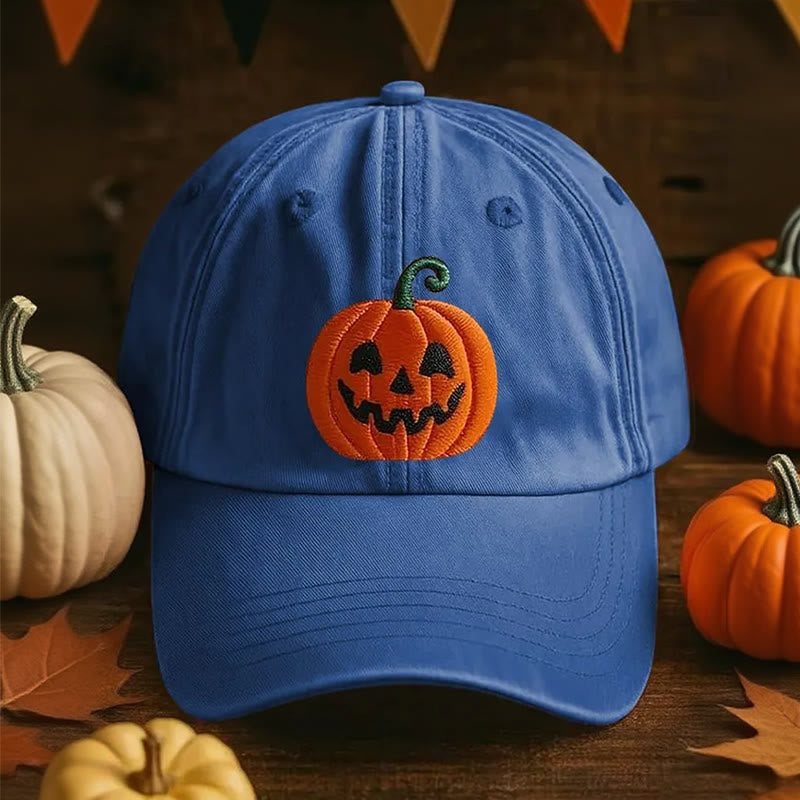Cappello da baseball con faccia di zucca stampata in 3D per Halloween - Blu - Regolabile (22"-23 5/8") - image 4