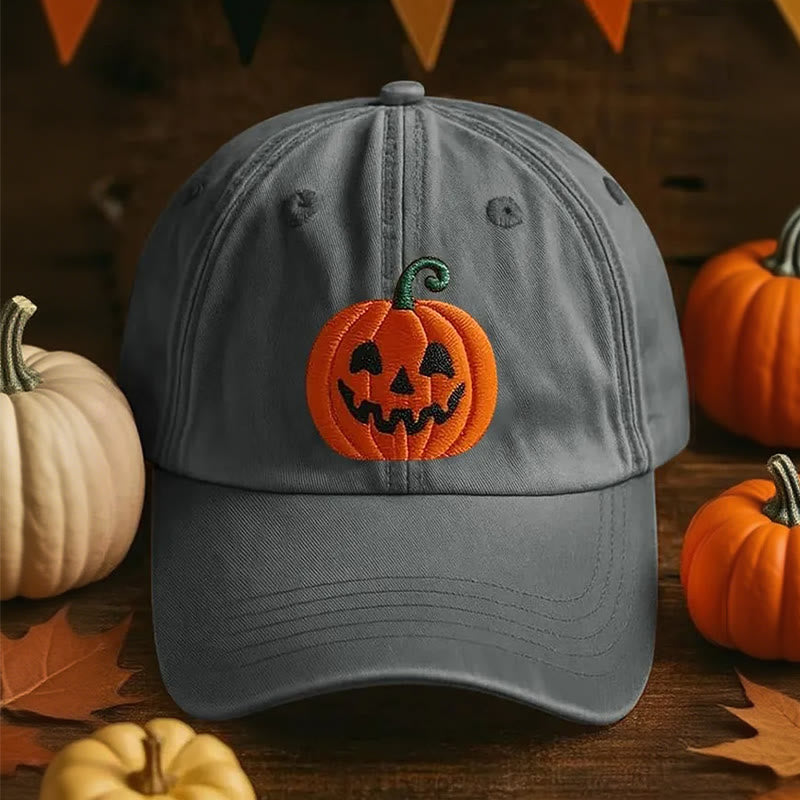 Cappello da baseball con faccia di zucca stampata in 3D per Halloween - Grigio - Regolabile (22"-23 5/8") - image 3