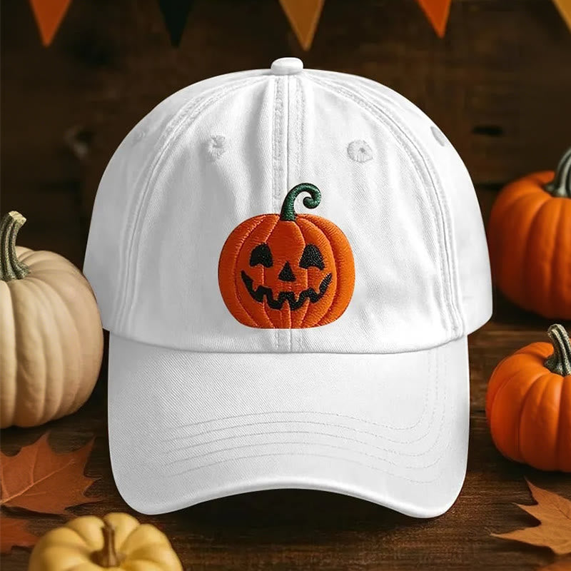 Cappello da baseball con faccia di zucca stampata in 3D per Halloween - Bianco - Regolabile (22"-23 5/8") - image 5