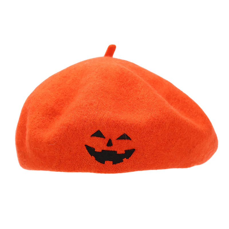 Cappello di zucca ricamato con sorriso carino di Halloween - Arancia - M（22"-22 7/8"） - image 2