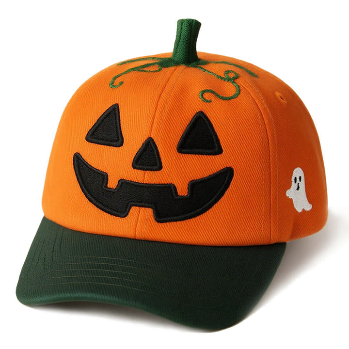 Cappello da baseball eccentrico di Halloween a forma di zucca - Zucca - Regolabile (circa 21 5/8"-23 1/4") - image 0
