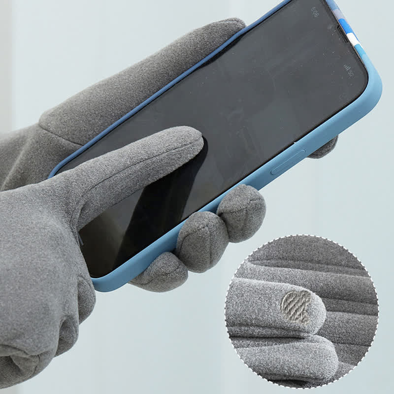 Guanti da donna con punta delle dita touch screen e ricamo di un simpatico gatto - image 6