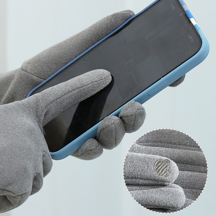 Guanti da donna con punta delle dita touch screen e ricamo di un simpatico gatto - image 6