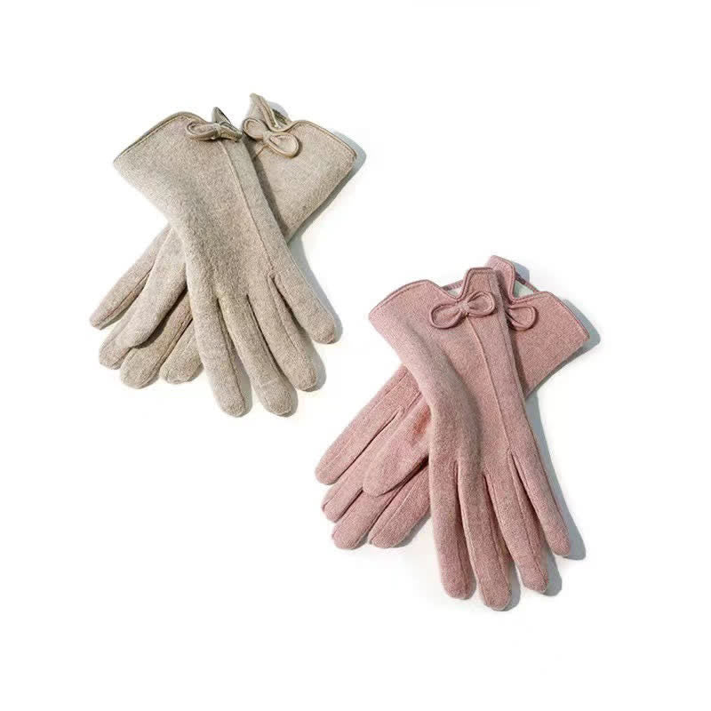 Guanti da donna con fiocco e cuore - image 4