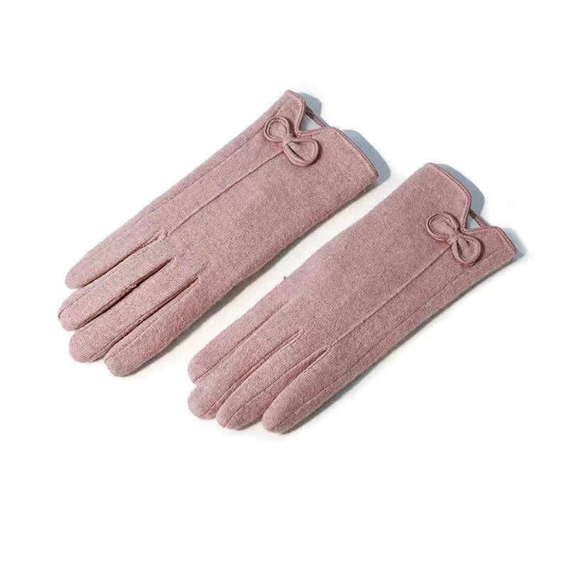 Guanti da donna con fiocco e cuore - Rosa - image 6