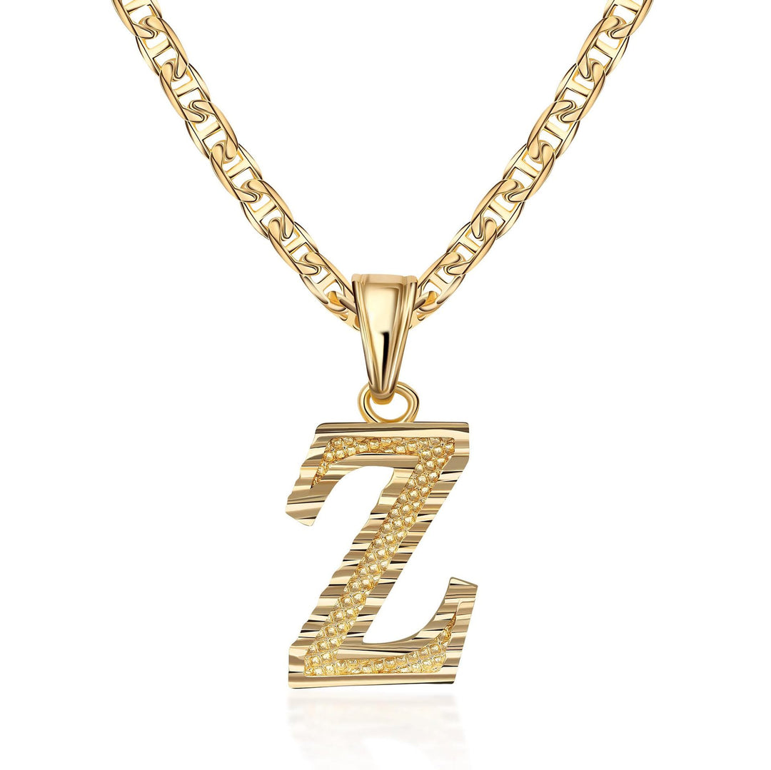 Collana con ciondolo a forma di lettera dorata semplice e nobile - Z - image 26