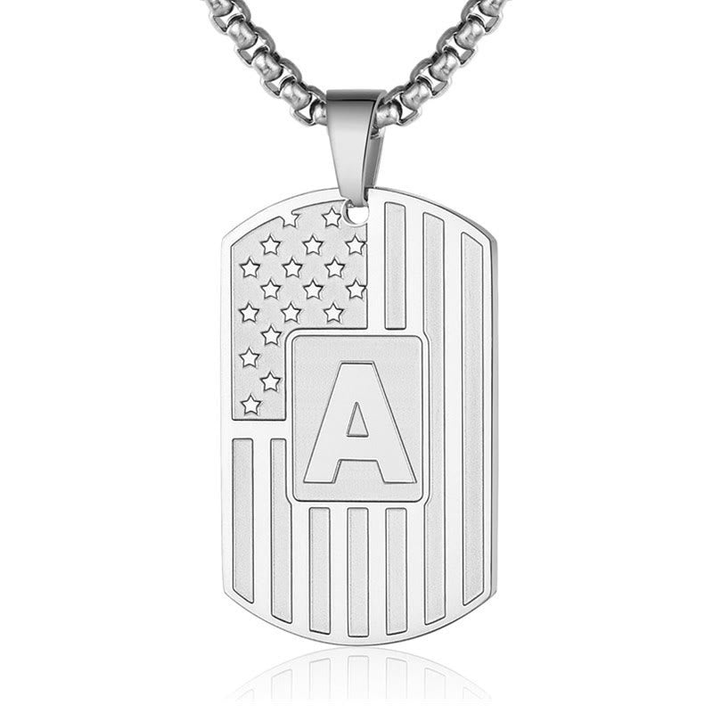 Collana con targhetta identificativa per cani con bandiera americana - image 3