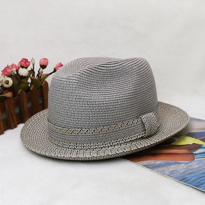 Cappello da cowboy intrecciato da uomo con design color block - image 9