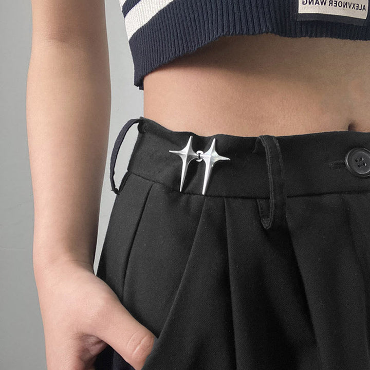 Decorazione a stella alla moda con clip nascosta per cintura - Argento - image 0