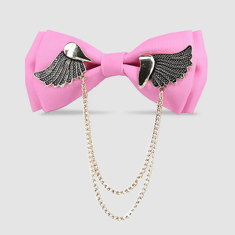 Papillon con catena a forma di ala dorata da uomo - Rosa - image 5