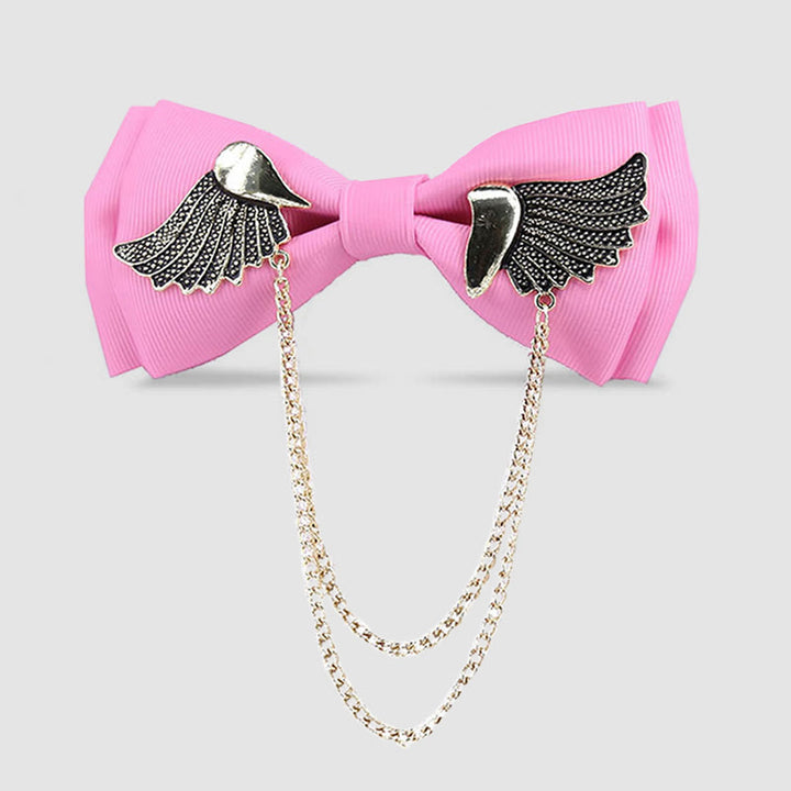 Papillon con catena a forma di ala dorata da uomo - Rosa - image 5