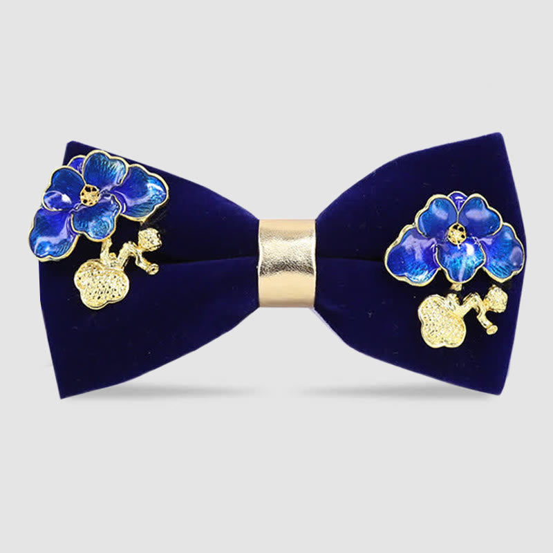 Papillon con decorazioni in smalto con fiori e foglie da uomo - Marina Militare - image 0